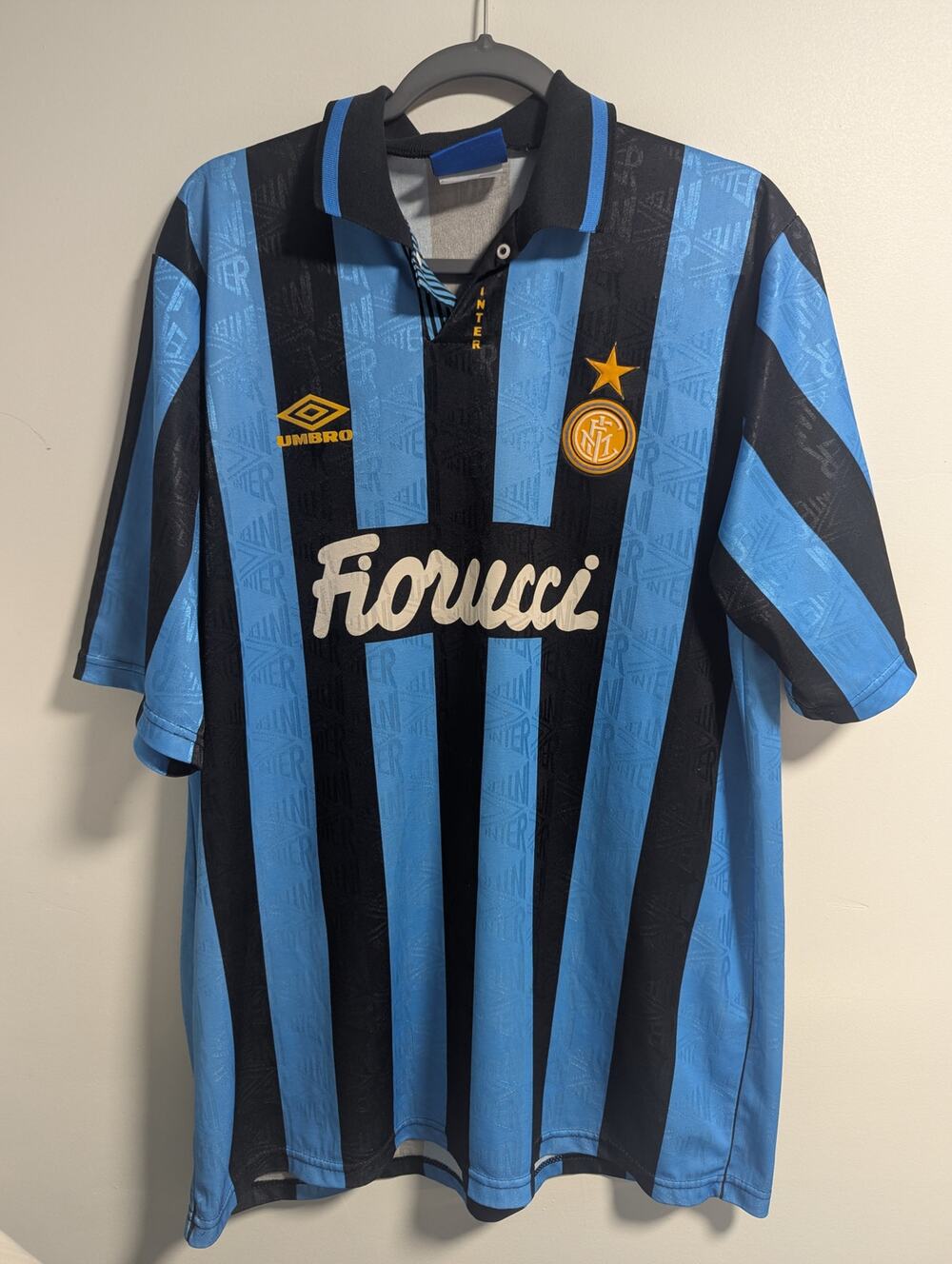 Inter Milan 1992-94 Home Jersey XL Umbro Fiorucci Vintage Rare